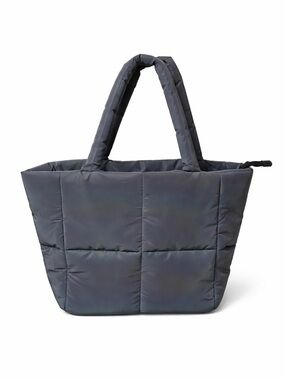 Beheat Puffer Tote Bag Iridescent Quilted Zip